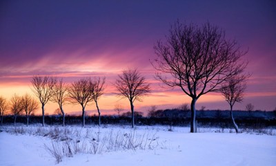  Snow-Sunset - S Hall 